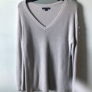 knit sweater with side detailing